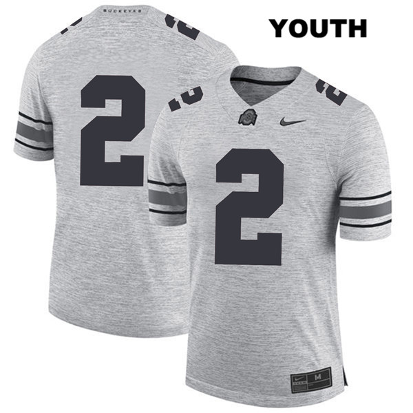 Ohio State Buckeyes Youth Chase Young #2 Gray Authentic Nike No Name College NCAA Stitched Football Jersey WQ19G01WJ